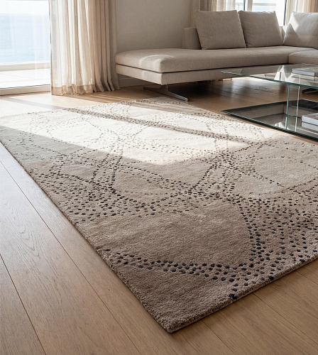 Pale Network Contemporary Rug