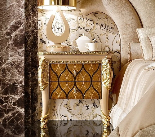 Handcrafted Luxury Italian Bedside Table