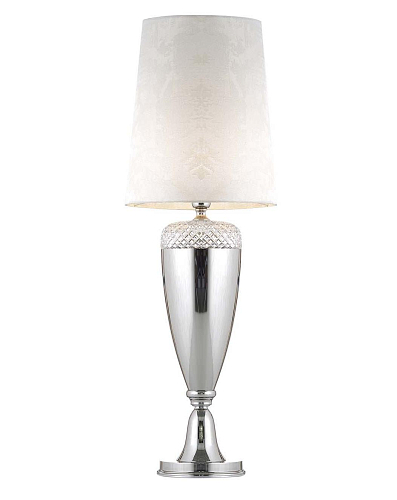 Polished Nickel Crystal Table Lamp