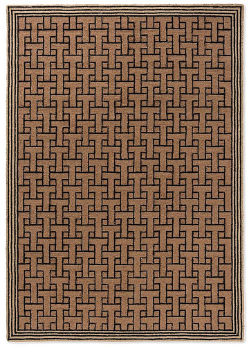 Monogram Brown Rug For Outdoor Use