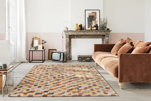 Dots Wool & Viscose Handwoven Luxury Rug