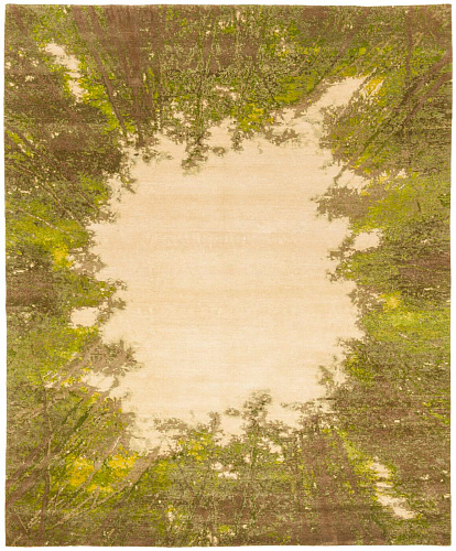 Hand-woven Green Luxurious Rug