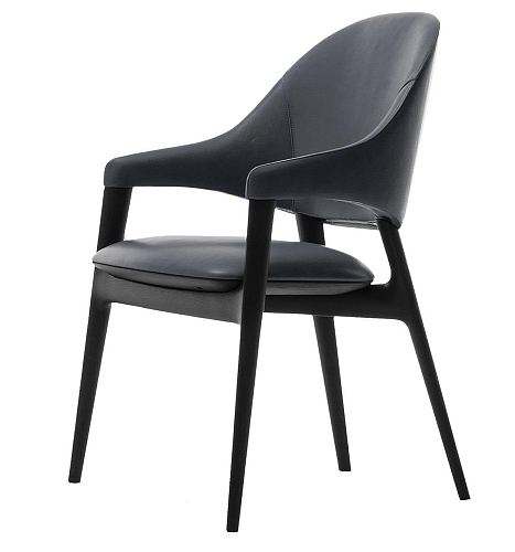 Egle Dark Gray Italian Carver Chair