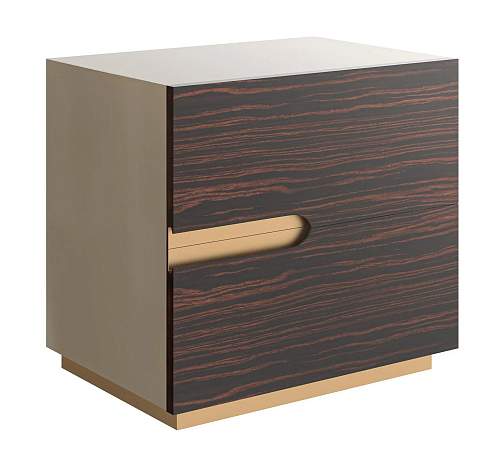 Brando Ebony and Gold Bedside Table