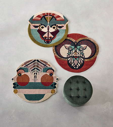 Zodiac Gemini Hand Woven Round Rug