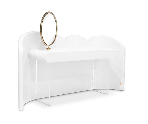 Nimbus White Vanity Console