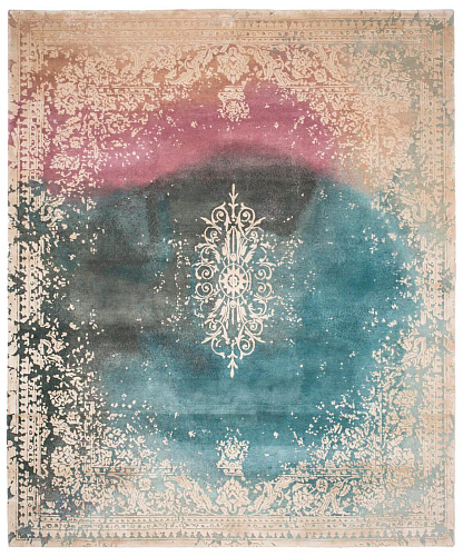Medallion Turquoise Hand-woven Luxury Rug