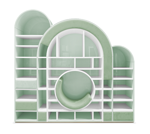 Bubble Gum Green Bookcase