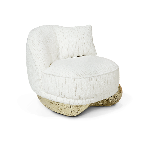 Angora II White Designer Armchair