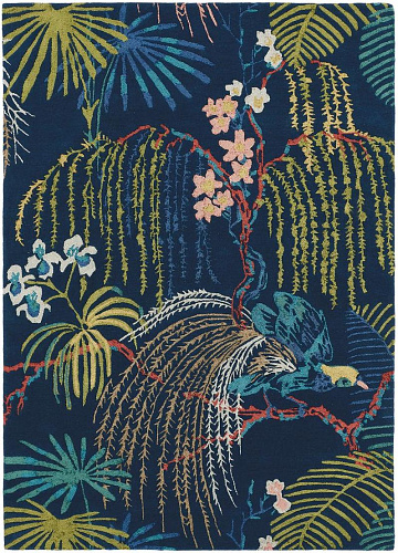 Tropical Night Wool Handwoven Rug