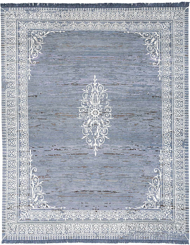 Medallion Blue / White Luxury Rug