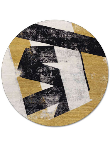 Round Original Hand-Woven Exquisite Rug