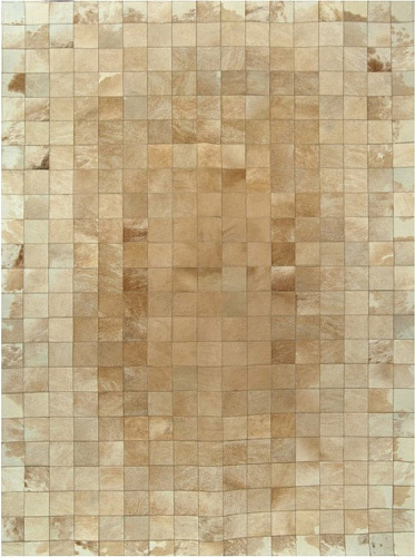Mosaic Beige Luxury Cowhide Rug