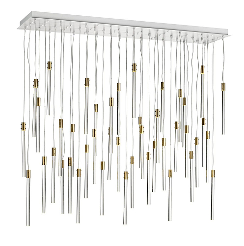 Modern 43-Light Clear Glass Chandelier