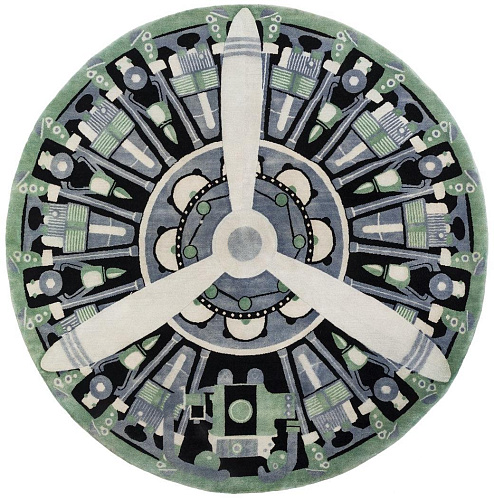 Rotor Round Wool Rug