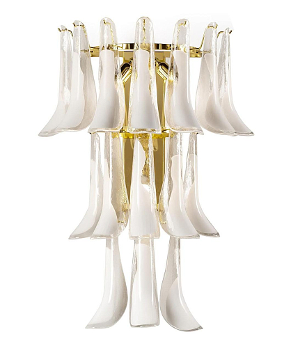 Murano Glass Leaf Wall Sconce