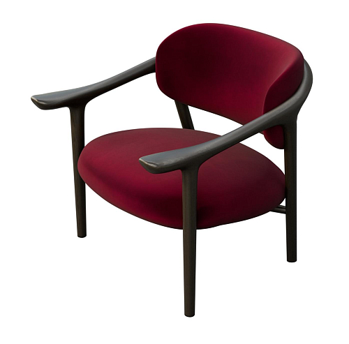 Aida Burgundy Handcrafted Lounge Chair