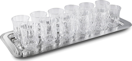 Premium 12-Glass Set with Tray