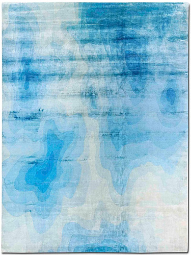 Ocean Blue Luxury Hand-Woven Rug