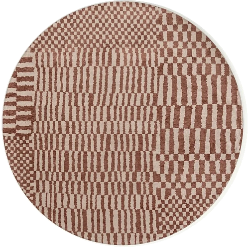 Moroccan-Inspired Geometric Round Rug