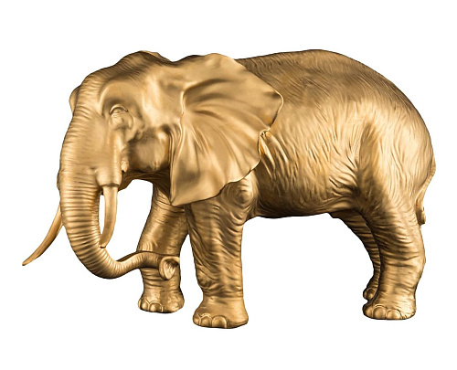 Elephant Gold Artisan Sculpture