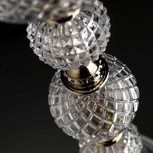 Crystal Floor Lamp with Ivory Shade