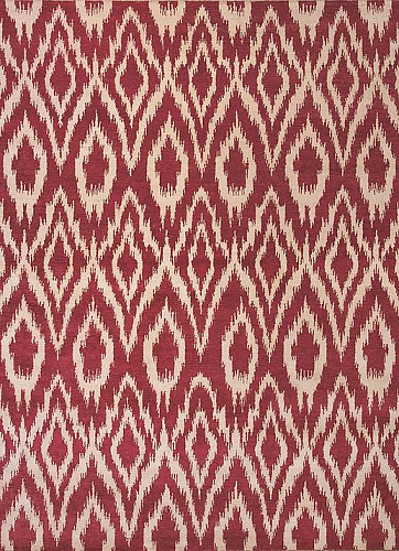 Ikat Wool Red Luxury Rug