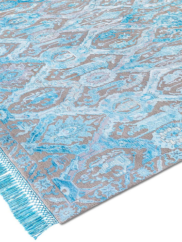 KavaBagh Blue Wool & Silk Rug