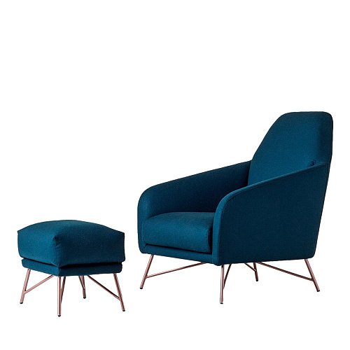 Wilma Luxe Blue Armchair