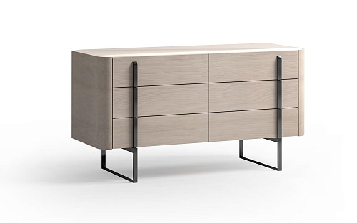 Glass-Topped Chest Of Drawers 140cm