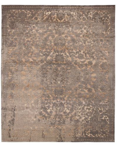Medallion Brown / Grey Luxury Rug