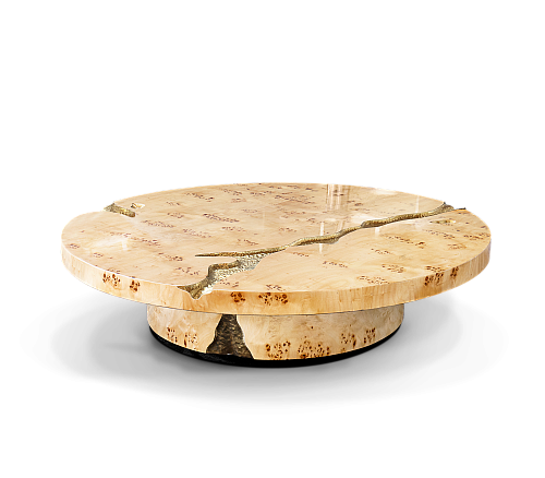 Poplar Root 3-Piece Coffee Table Set