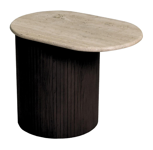 Bitta Ivory Marble Top Italian Side Table