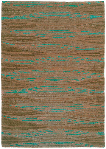 Hand-woven Green Wool & Silk Luxury Rug