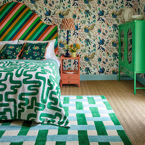 Woven Emerald/Aquamarine Rug