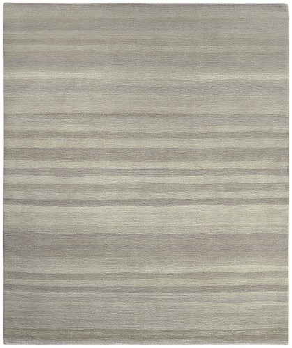 Grey Striped Hand-woven Luxury Rug