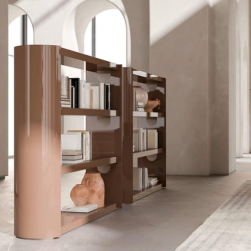Italian Lacquered Elegance Bookcase