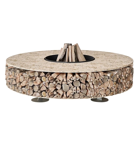 Keramik Beige Outdoor Fire Pit