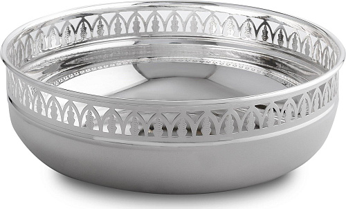Premium Round Silver-Plated Bowl