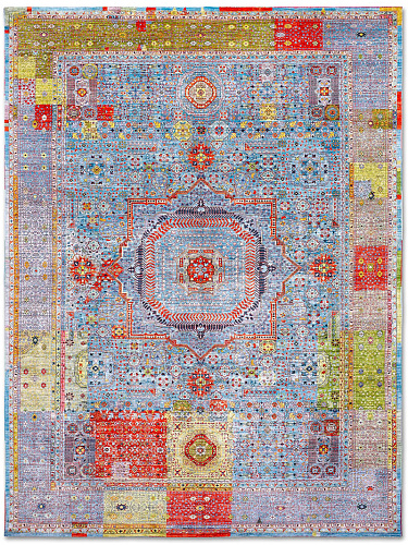 Cosmic Blue Luxury Hand-Woven Rug