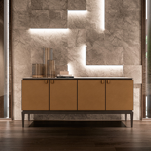 Industrial Chic Metal-Top Sideboard