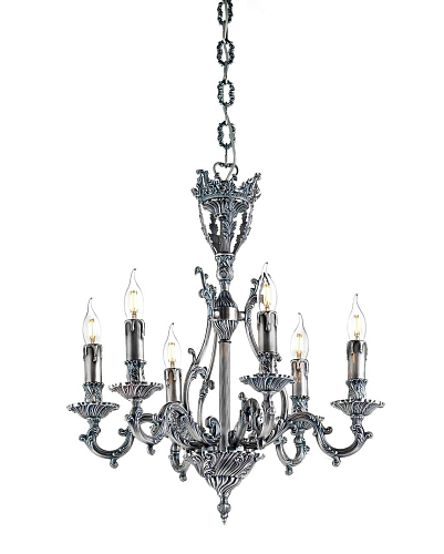 Classic Blue Silver Chandelier