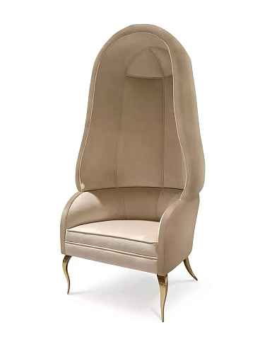 Draperie Fabric Back Chair