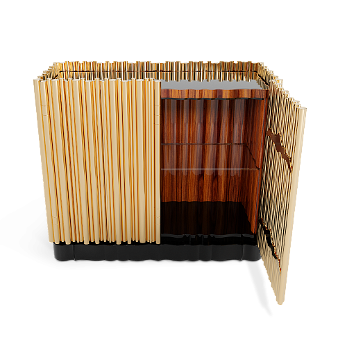 Harmony Two-Doors Gold Sideboard