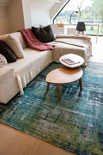 Flatwoven Blue Rug