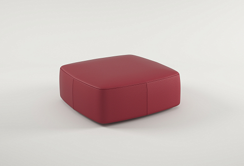 Ginger Red Square Pouf