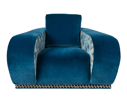 Napoli Teal Velvet Armchair