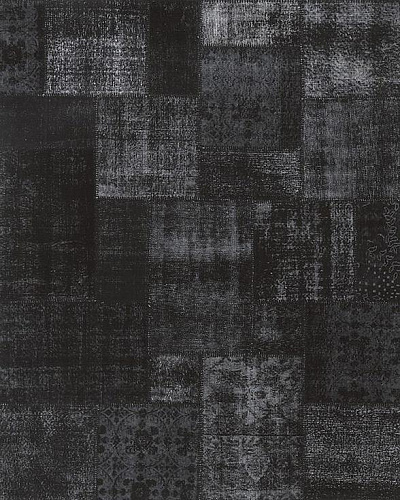 Black Patchwork Luxury Rug