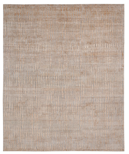 Hand-woven Beige Silk & Wool Luxurious Rug