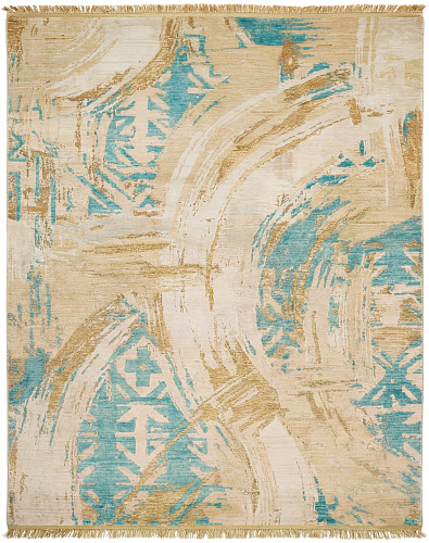 Aqua Patina Handwoven Rug
